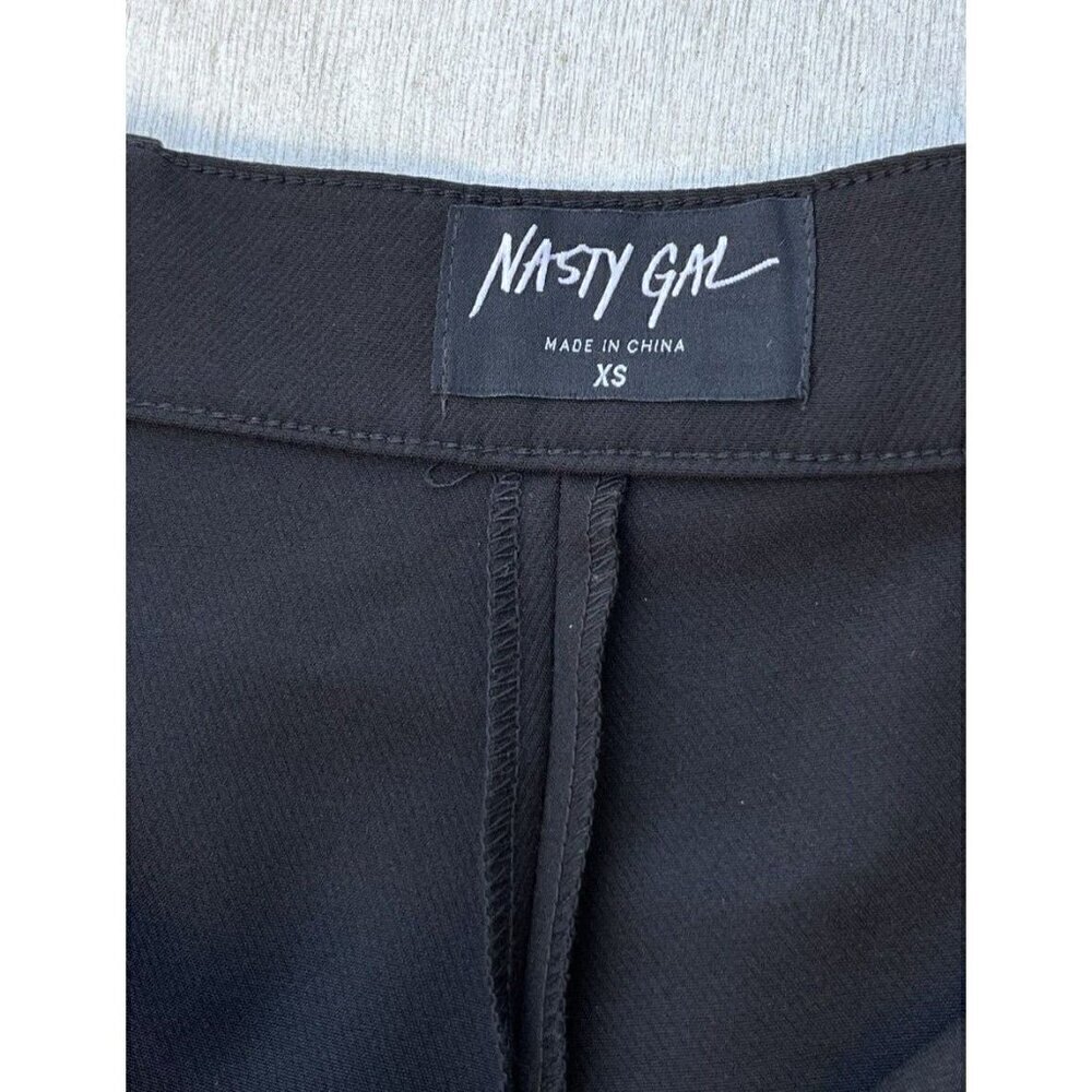 Nasty Gal Women's I'm Bossy Black Wide Leg High Waist Trousers Pants Size XS - Picture 8 of 13